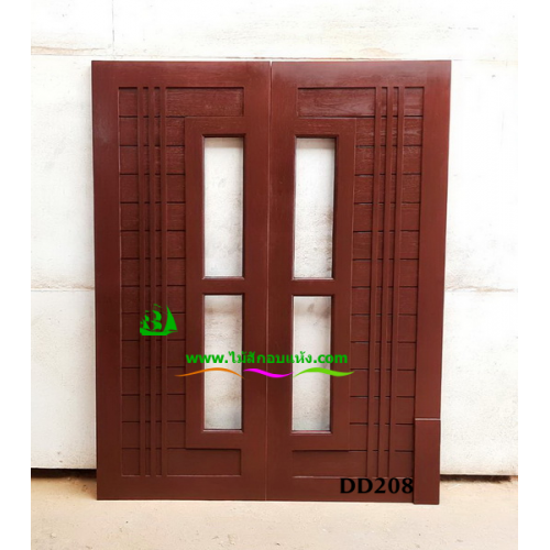 ประตูไม้สักบานคู่ รหัส DD208